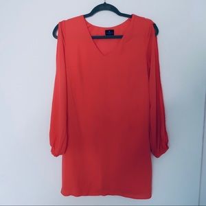 Worthington Pink Open-Sleeved Dress